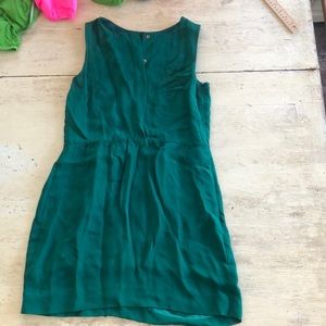 Jcrew green dress size 2